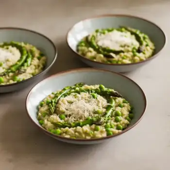 Springtime Asparagus and Pea Risotto