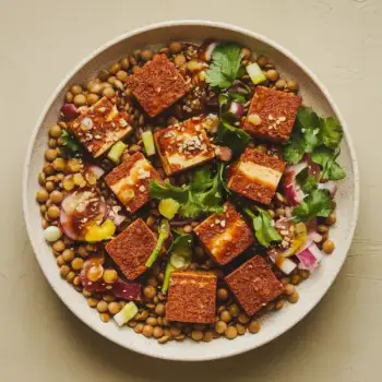 Crispy Tofu "Chorizo" Skillet