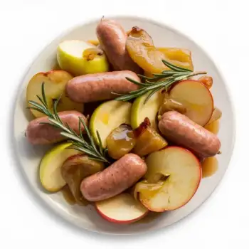 Caramelized Shallot and Apple Roasted Sausages
