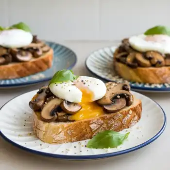 Poached Eggs & Wild Mushrooms on Toast