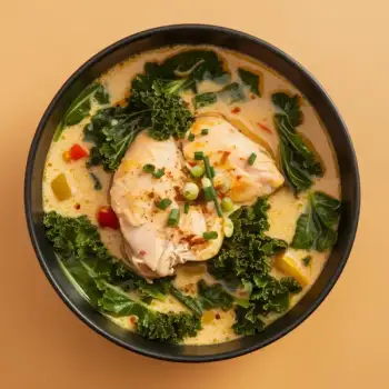 Coconut-Curry Chicken Soup with Kale