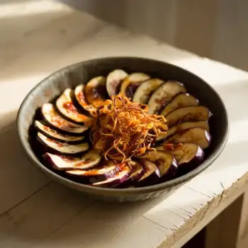 Gochujang-Glazed Eggplant With Fried Scallions