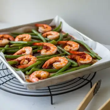 Sheet-Pan Gochujang Shrimp and Green Beans