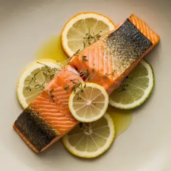 Crispy Skin Salmon with Lemon