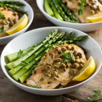 Chicken Piccata with Asparagus