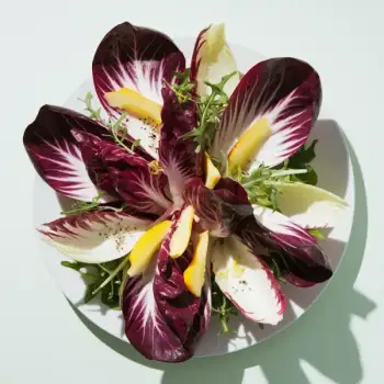 Crisp Radicchio Salad with Ginger and Lemon Balsamic Dressing