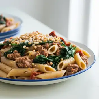 Tuscan-Style Turkey Sausage and Spinach Penne