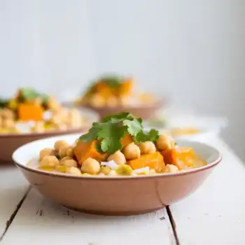 Coconut Curry with Chickpeas and Butternut Squash