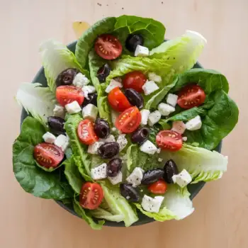 Mediterranean Romaine and Feta Salad