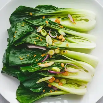Sautéed Bok Choy with Scallions, Ginger, and Garlic