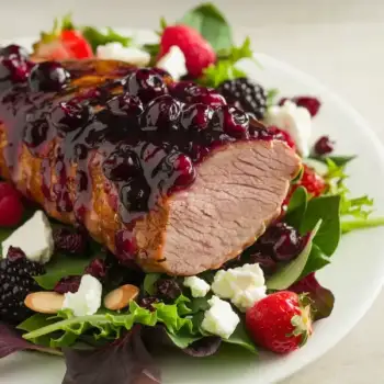 Blueberry and Ginger-Glazed Pork Tenderloin