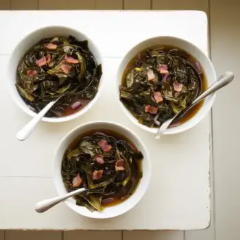 Quick-Braised Collard Greens with Bacon
