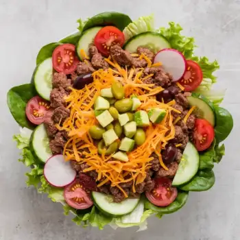 Keto-Friendly Hearty Beef Taco Salad