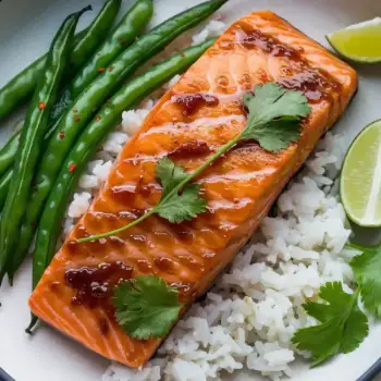 Savory Miso-Maple Glazed Salmon with Crisp Green Beans