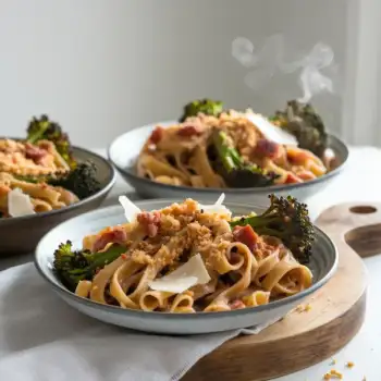 Linguine with Broccolini, Pancetta, and Parmesan