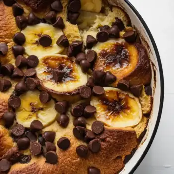Decadent Banana & Dark Chocolate Bread Pudding