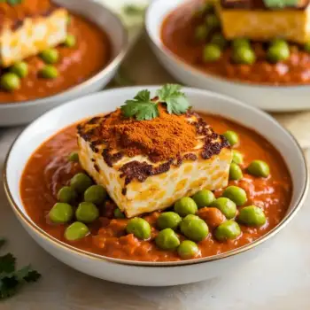 Mattar Paneer (Peas and Paneer in Spiced Tomato Gravy)