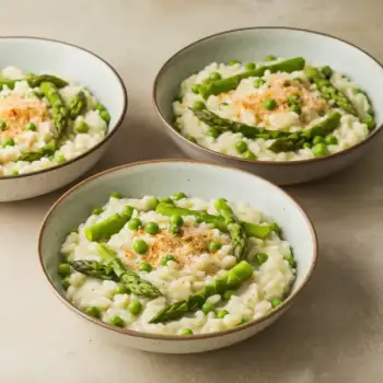 Springtime Asparagus and Pea Risotto