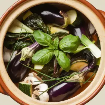 Basil-Infused Clay Pot Eggplant