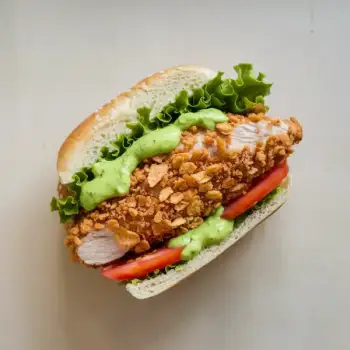 Crunchy Chip-Crusted Chicken Sandwich with Zesty Avocado-Jalapeño Sauce