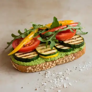 Savory Grilled Zucchini & Squash Pesto Sandwich
