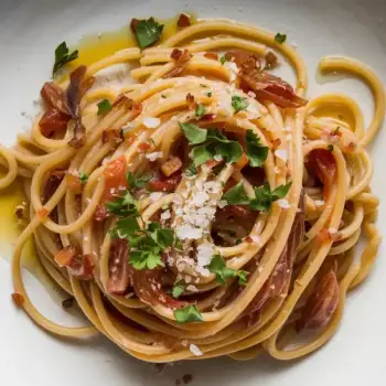 Savory Caramelized Shallot & Anchovy Pasta