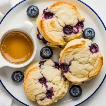 Blueberry Buttermilk Biscuits with Honey Butter