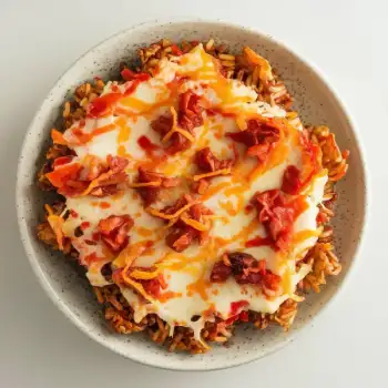 Kimchi Triple-Cheese Crisped Rice
