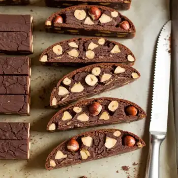 Dark Chocolate and Hazelnut Biscotti