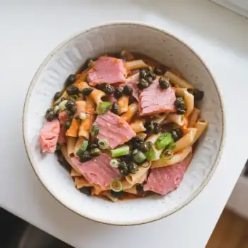 Pasta with Tuna, Capers, and Scallions