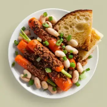 Hearty BBQ-Infused Carrots with Savory Beans