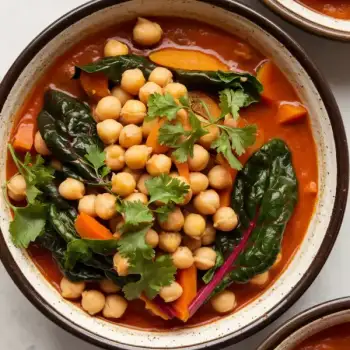 Moroccan Chickpeas with Chard