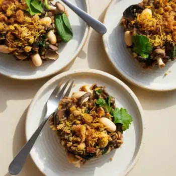 Hearty Wild Rice & Mixed Mushroom Bake