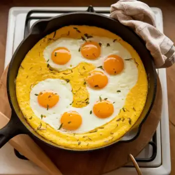 Corn Polenta with Baked Eggs