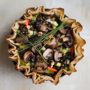 Mushroom & Kasha Phyllo Casserole