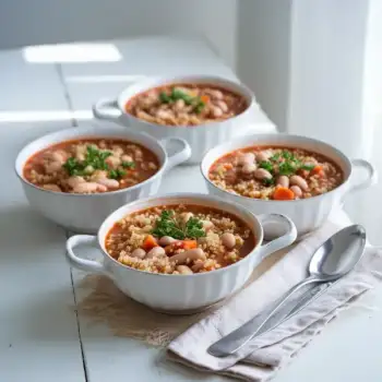Hearty Quinoa and White Bean Soup
