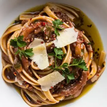 Pasta with Caramelized Shallot and Anchovy Sauce