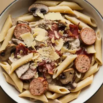 Creamy Mushroom and Sausage Penne