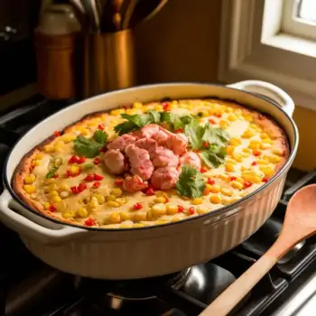 Puffy Spoonbread with Crab and Corn