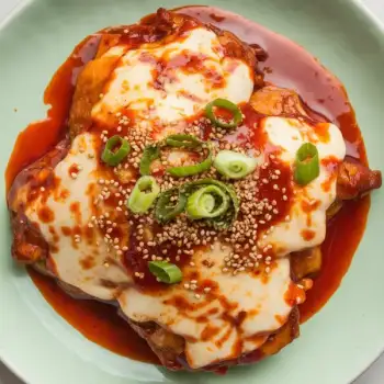 Cheesy Korean Spicy Chicken (Buldak)
