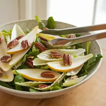 Crisp Endive and Pear Salad with Sweet Maple-Glazed Pecans