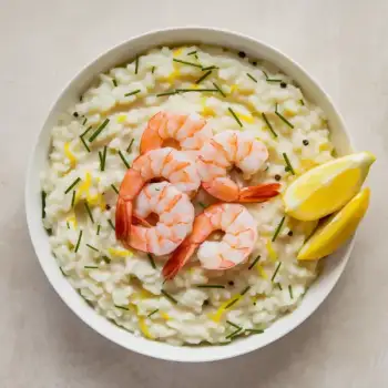 Lemon-Chive Shrimp Risotto
