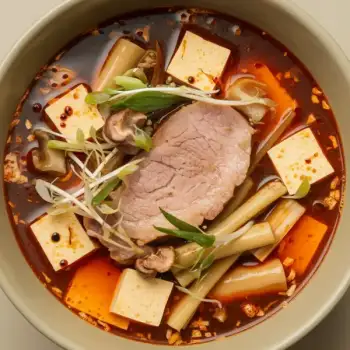 Spicy Tofu and Pork Hot and Sour Soup