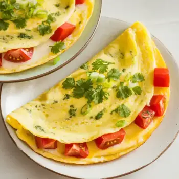 Savory Coriander and Sun-Kissed Tomato Omelet