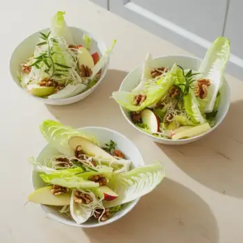 Frisée Salad with Endive, Fresh Herbs, Apple and Lemon Vinaigrette for Two