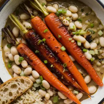 Smoky Barbecue-Glazed Carrots with Creamy White Bean Ragout