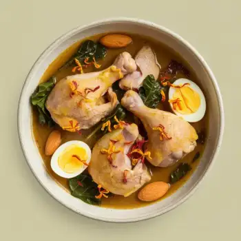 Castilian Almond-Saffron Chicken Stew