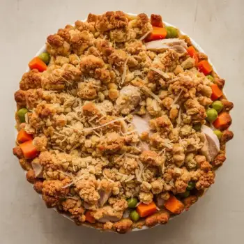 Hearty Chicken and Vegetable Crumble Pie