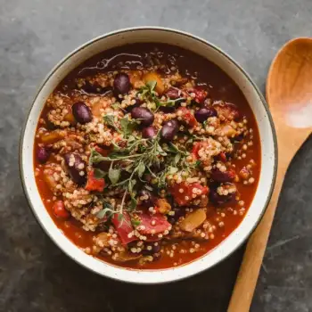Jamaican Jerk Chili with Quinoa and Kidney Beans