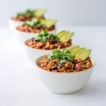Jamaican Jerk Chili with Quinoa and Kidney Beans
